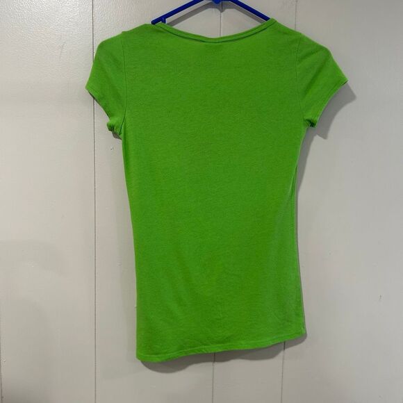 Abercrombie Kids Green A&Fitch ‘92 Graphic Tee Size Large | Y2K Bright Retro T-S - Picture 2 of 5